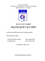 Báo cáo TN lịch vạn niên hiện thị led 7 đoạn 