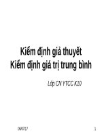 Kiểm định giả thuyết, Kiểm định giá trị trung bình