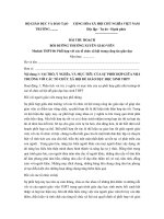 Bài thu hoạch bồi dưỡng thường xuyên module THPT40