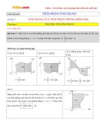 Ứng dụng của tích phân trong hình học (có lời giải chi tiết)