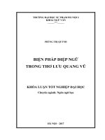 Biện pháp điệp ngữ trong thơ Lưu Quang Vũ
