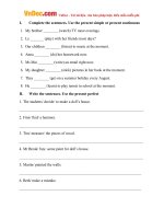 Bài tập ôn tập tiếng Anh lớp 6