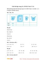 Giải bài tập trang 41, 42 SGK Toán 2: Lít