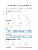 Giải bài tập trang 55 SGK Toán 1: Luyện tập phép trừ trong phạm vi 3