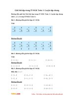 Giải bài tập trang 53 SGK Toán 1: Luyện tập chung