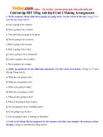 Giải bài tập SBT Tiếng Anh lớp 8 Unit 2 Making Arrangements