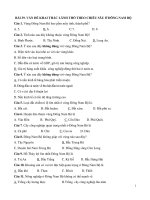 Câu hỏi trắc nghiệm Địa lý 12 - Bài 39: Vấn đề khai thác lãnh thổ theo chiều sâu ở Đông Nam Bộ