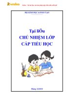 Tài liệu tập huấn công tác chủ nhiệm lớp cấp Tiểu học