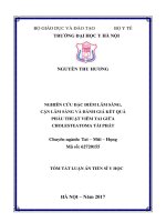 Nghiên cứu đặc điểm lâm sàng, cận lâm sàng và đánh giá kết quả phẫu thuật viêm tai giữa cholesteatoma tái phát (TT)