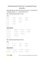 Giải bài tập trang 52 SGK Toán 1: Luyện tập Số 0 trong phép cộng