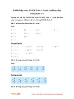 Giải bài tập trang 50 SGK Toán 1: Luyện tập Phép cộng trong phạm vi 5