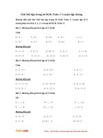 Giải bài tập trang 64 SGK Toán 1: Luyện tập chung