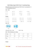 Giải bài tập trang 44 SGK Toán 2: Luyện tập chung Chương 2