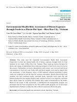 Environmental Health Risk Assessment of Dioxin Exposure through Foods in a Dioxin Hot Spot—Bien Hoa City, Vietnam