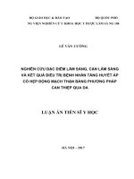 Nghiên cứu đặc điểm lâm sàng, cận lâm sàng và kết quả điều trị bệnh nhân tăng huyết áp có hẹp động mạch thận bằng phương pháp can thiệp qua da (FULL TEXT)