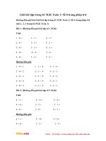 Giải bài tập trang 61 SGK Toán 1: Số 0 trong phép trừ