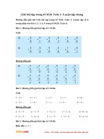 Giải bài tập trang 63 SGK Toán 1: Luyện tập chung