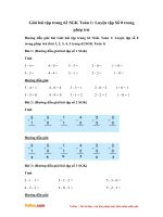 Giải bài tập trang 62 SGK Toán 1: Luyện tập Số 0 trong phép trừ