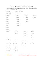 Giải bài tập trang 38 SGK Toán 2: Phép cộng