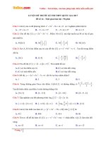 Đề thi thử THPT Quốc Gia môn Toán năm học 2016 - 2017, trường THPT Chuyên Mặt Trăng (Đề số 14)