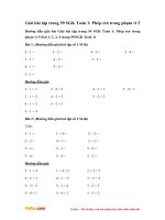 Giải bài tập trang 59 SGK Toán 1: Phép trừ trong phạm vi 5