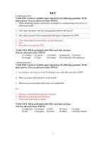 KEY TO LISTENING PRACTICE 1  2