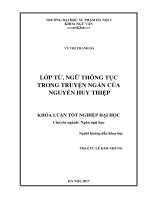 Lớp từ, ngữ thông tục trong truyện ngắn của Nguyễn Huy Thiệp