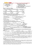 Đề thi thử vào lớp 10 môn tiếng Anh tỉnh Thanh Hóa năm học 2017 - 2018 (Đề B)