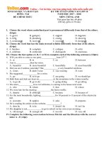 Đề thi vào lớp 10 môn tiếng Anh năm học 2017-2018 tỉnh Đồng Nai có đáp án