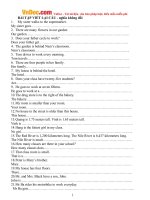 Bài tập viết lại câu tiếng Anh lớp 6