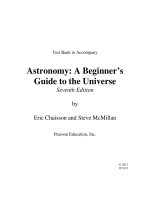 Astronomy a beginners guide to the universe 7th edition chaisson test bank 