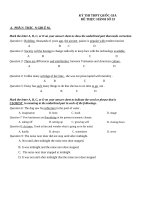 Đề thi tiếng anh đề  TEST 33 