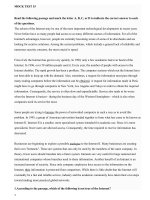 Đề thi tiếng anh đề  MOCK TEST 15 