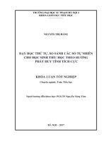 Dạy học thứ tự, so sánh số tự nhiên cho học sinh Tiểu học theo hướng phát huy tính tích cực