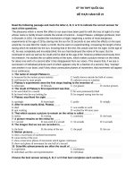 Đề thi tiếng anh đề  TEST 25 