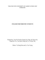 TIẾNG ANH DÀNH CHO SINH VIÊN LÂM NGHIỆP (English for forestry student )