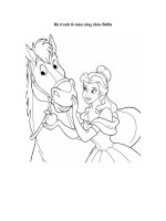 Tranh tô màu công chúa Belle cho bé gái dễ thương nhất