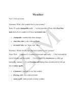 bài nói tiếng anh về chủ đề thời tiết