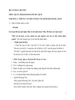 Đề cương quản trị kinh doanh du lịch 