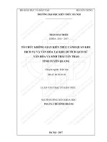 Tổ chức không gian kiến trúc cảnh quan khu dịch vụ và văn hóa tại khu di tích lịch sử văn hóa và sinh thái tân trào tỉnh tuyên quang (tt) 