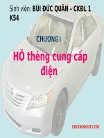 Hệ thống pin acquy cấp điện cho xe ô tô