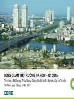 Tổng quan thị trường thành phố hồ chí minh   q1 2015 