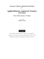 Applied behavior analysis for teachers 9th edition alberto test bank 