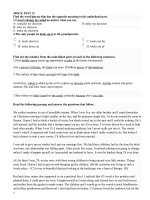 Đề thi tiếng anh đề  MOCK TEST 13 