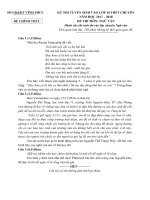 Đề thi vào lớp 10 môn Ngữ văn (chuyên) trường THPT Chuyên Vĩnh Phúc năm học 2017 - 2018