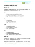 Giao tiếp tiếng anh chủ đề  11progressive and perfect tense 