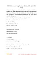 Lời bài hát Ánh nắng của anh - Chờ em đến ngày mai OST