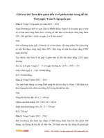 Giải các bài Toán liên quan đến tỉ số phần trăm trong đề thi Violympic Toán 5 cấp quốc gia