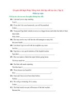 Chuyên đề ngữ pháp tiếng anh bài tập viết lại câu ( tập 3)