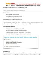 IELTS Cue Card Sample 1 - Describe someone in your family
